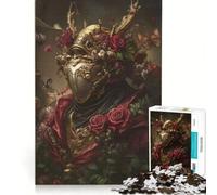 Puzzle per adulti da 1000 pezzi "Il Cavaliere del Pesce d'Oro" antistress per analisi e logica collezione d'artista belle arti 38x26cm