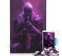 Puzzle per adulti da 1000 pezzi "Il Cavaliere dell'Alba Viola" gioco rilassante antistress intellettuale regalo di compleanno regalo di viaggio 38x52cm