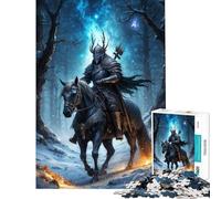 Puzzle per adulti da 1000 pezzi "Il cavaliere nel bosco" - Divertimento a casa attività che migliorano la memoria giocattolo decorativo per la casa adatto a partire dai 14 anni (38x52cm)
