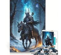 Puzzle per adulti da 1000 pezzi "Il cavaliere nel bosco" gioco rompicapo assemblaggio di modelli ottimo regalo per gli appassionati di videogiochi 38x26cm