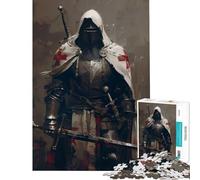 Puzzle per adulti da 1000 pezzi "Il Cavaliere Templare" - Gioco vintage per famiglie - Giocattolo educativo - Ottimo regalo per chi ama giocare e migliorare la memoria (Dimensioni 38x52cm)