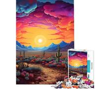 Puzzle per adulti da 1000 pezzi "Il cielo del deserto" giochi per famiglie giocattoli educativi ottimo regalo per giocare vacanze a casa ammazzare il tempo (dimensioni 38x26cm)