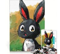 Puzzle per adulti da 1000 pezzi Il coniglietto curioso, gioco rompicapo, difficile, compleanno e Natale 50x75cm