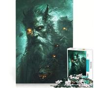 Puzzle per adulti da 1000 pezzi "Il diavolo nell'oscurità", gioco interattivo, attività per famiglie, lista dei desideri con Babbo Natale 38x26cm