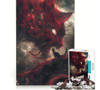 Puzzle per adulti da 1000 pezzi: Il Dio Rosso dei Gatti gioco rompicapo assemblaggio di figure ottimo regalo per gli appassionati di videogiochi 38x52cm