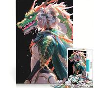 Puzzle per adulti da 1000 pezzi "Il drago guardiano ascende", gioco rompicapo, decorazione da parete, lista dei desideri con Babbo Natale 50x75cm