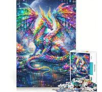 Puzzle per adulti da 1000 pezzi Il drago più bello di sempre gioco rilassante allena la mente e la mano compleanno e Natale 50x75cm