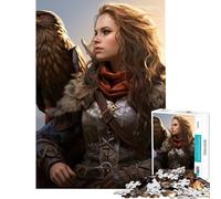 Puzzle per adulti da 1000 pezzi "Il Falconiere" Divertimento a casa rompicapo stimolante adatto a persone dai 14 anni in su 38x52cm