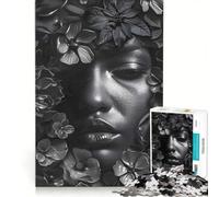 Puzzle per adulti da 1000 pezzi "Il fiore oscuro" decorazione da parete oggetto d'arredo con pezzi ad incastro di forma casuale 50x75cm