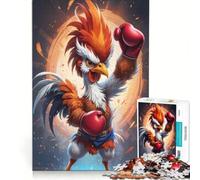 Puzzle per adulti da 1000 pezzi: Il gallo pugile gioco rompicapo assemblaggio di figure ottimo regalo per gli appassionati di videogiochi 38x52cm