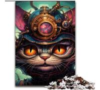 Puzzle per adulti da 1000 pezzi "Il gatto col cappello" Puzzle per adulti dimensioni 50x75cm Divertimento rilassante, regalo di Natale perfetto e decorazione per la casa