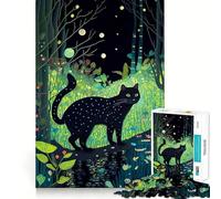 Puzzle per adulti da 1000 pezzi "Il gatto in un sogno",gioco di precisione,giocattolo stimolante per la mente,gioco libero,regalo di compleanno (38x26cm)