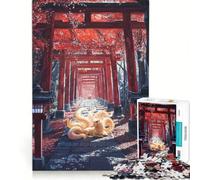 Puzzle per adulti da 1000 pezzi Il guardiano dei mille torii, antistress, da assemblare, compleanno e Natale 38x26cm