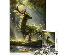 Puzzle per adulti da 1000 pezzi "Il guardiano del bosco sacro" Puzzle da 1000 pezzi Decorazione per la casa giocattolo regalo di compleanno sfida impegnativa (50x75cm)
