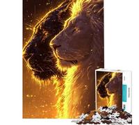 Puzzle per adulti da 1000 pezzi Il leone bianco e la pantera Sfida educativa Perfetto per decorare la casa Giochi per tutta la famiglia Adatto a partire dai 14 anni (50x75cm)