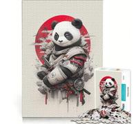 Puzzle per adulti da 1000 pezzi "Il Maestro Panda Samurai" gioco pratico impegnativo da completare collezione d'artista belle arti 38x26cm