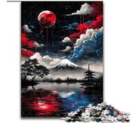 Puzzle per adulti da 1000 pezzi, il magico Monte Fuji, puzzle in cartone 26X38cm, ideale per gli innamorati, perfetto regalo di Natale, Capodanno e San Valentino