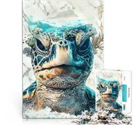 Puzzle per adulti da 1000 pezzi “Il mondo della tartaruga” Fatto di legno,per età pari o superiore a 14 anni Gioco pratico Giocattoli da regalo。misurare:50x75cm/19.68x29.52pollice