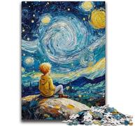 Puzzle per adulti da 1000 pezzi Il piccolo principe del cielo notturno Difficile da completare ma divertente e umoristico Regalo di compleanno, regali, decorazione da parete 26x38cm