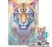 Puzzle per adulti da 1000 pezzi "Il potere della tigre" giocattolo educativo taglio di precisione per rafforzare l'amore tra le coppie 38x26cm