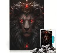 Puzzle per adulti da 1000 pezzi "Il Re Leone arrabbiato", gioco pratico, divertente e umoristico, collezione d'artista, belle arti 38x26cm