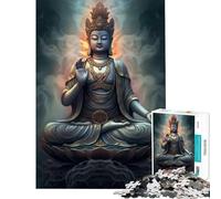 Puzzle per adulti da 1000 pezzi "Il Risveglio di Buddha" gioco rilassante ed educativo ideale come regalo di compleanno o per un'occasione speciale con taglio di precisione (dimensioni 50x75cm)