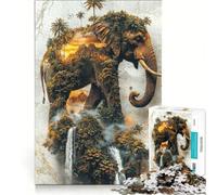 Puzzle per adulti da 1000 pezzi "Il Sacro Dominio dell'Elefante", gioco pratico, ideale per passare il tempo durante le vacanze, per rafforzare l'amore di coppia 38x52cm