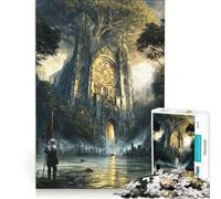 Puzzle per adulti da 1000 pezzi Il Santuario Caduto della Valle Maledetta, decorazione da parete, attività per famiglie, compleanno e Natale 38x26cm