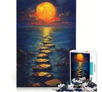 Puzzle per adulti da 1000 pezzi "Il sentiero verso il sole" gioco rilassante antistress intellettuale regalo di compleanno regalo di viaggio 38x26cm