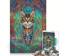 Puzzle per adulti da 1000 pezzi: Il significato spirituale dei gattini gioco rilassante sfida impegnativa rafforza l'amore tra le coppie 38x52cm