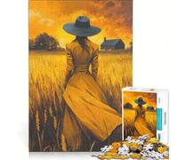 Puzzle per adulti da 1000 pezzi "Il sognatore dei campi" gioco interattivo difficile e stimolante collezione d'artista belle arti 50x75cm