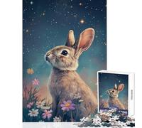 Puzzle per adulti da 1000 pezzi "Il sogno del coniglietto stellato" - Gioco impossibile - Regalo di compleanno - Decorazione per la casa - Giocattolo che aiuta ad allenare il cervello (38x26cm)