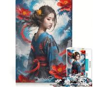 Puzzle per adulti da 1000 pezzi "Il sogno del tessitore" gioco rompicapo antistress lista dei desideri con Babbo Natale 38x52cm