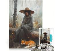 Puzzle per adulti da 1000 pezzi "Il sussurro della volpe": gioco pratico divertente e spiritoso ideale come lista dei desideri con Babbo Natale 38x52cm