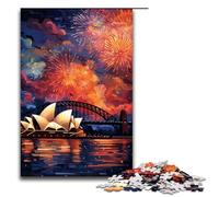 Puzzle per adulti da 1000 pezzi il Sydney Opera House è circondato da un modello di assemblaggio aiuta il cervello a esercitare i giocattoli avvincenti per coltivare la pazienza 1000 pezzi