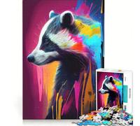 Puzzle per adulti da 1000 pezzi "Il tasso insistente" gioco rompicapo assemblaggio di modelli ottimo regalo per gli appassionati di videogiochi 38x52cm