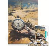 Puzzle per adulti da 1000 pezzi "Il tempo non aspetta nessuno" giocattolo fai-da-te allena la mente e le mani con poster e foglio di curiosità abbinati 50x75cm