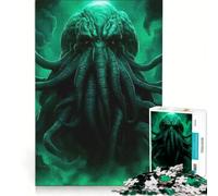 Puzzle per adulti da 1000 pezzi "Il terrore di Cthulhu" gioco rompicapo antistress lista dei desideri con Babbo Natale 38x26cm