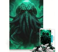 Puzzle per adulti da 1000 pezzi "Il terrore di Cthulhu" gioco rompicapo antistress lista dei desideri con Babbo Natale 50x75cm
