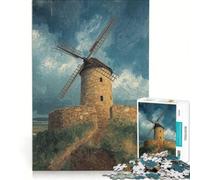 Puzzle per adulti da 1000 pezzi Il vecchio mulino a vento in pietra gioco interattivo per divertimento in famiglia compleanni e altre occasioni 38x52cm