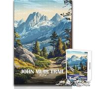 Puzzle per adulti da 1000 pezzi, illustrazione del paesaggio di John Muir Trail, gioco di sfida unico, attività per famiglie, idee regalo, dimensioni 38x26cm