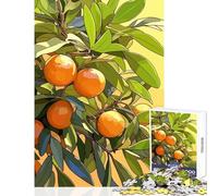 Puzzle per adulti da 1000 pezzi illustrazione di un ramo di un albero d'arancio giocattoli fai da te opera d'arte regalo per gioco educativo per migliorare l'amore tra coppie dimensioni 38x52cm