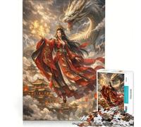 Puzzle per adulti da 1000 pezzi, Imperatrice Drago Celeste, Decorazione da parete, Gioco per passare il tempo durante le vacanze a casa, Bellissimo gioco dal design 38x52cm