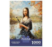 Puzzle Per Adulti Da 1000 Pezzi Impressionist Inspired Mona Lisa Puzzle Per Adolescenti Giochi Per Famiglie Assemblaggio Di Modelli Attività Divertenti A Casa 70x50cm/1000pcs