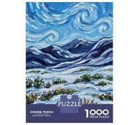 Puzzle Per Adulti Da 1000 Pezzi Impressionistic Mountain Landscape with Flowers Puzzle Per Adulti Gioco Per Famiglie Analisi E Logica Regali Di Natale E Compleanno 52x38cm/1000pcs