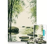 Puzzle per adulti da 1000 pezzi in bambù,stile Zen,con bordi premium,puzzle logico,gioco per il tempo libero,divertimento,decorazione natalizia (38x52cm)