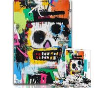 Puzzle per adulti da 1000 pezzi in stile Basquiat, interessante strumento per ridurre lo stress, per la decorazione della casa, per bambini dai 14 anni in su, 38x26cm