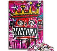 Puzzle per adulti da 1000 pezzi in stile Basquiat per bambini dai 14 anni in su, interessanti regali per ridurre lo stress per amici e familiari, 38x26cm