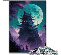 Puzzle per adulti da 1000 pezzi in stile giapponese, puzzle a forma di torre, realizzato in cartone, attività educativa per lo sviluppo delle abilità cognitive, 1000 pezzi(26x38cm)