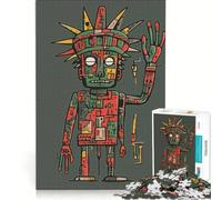 Puzzle per adulti da 1000 pezzi in stile Liberty Basquiat gioco rompicapo divertente antistress regalo stimolante 38x26cm